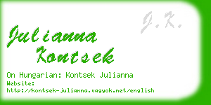 julianna kontsek business card